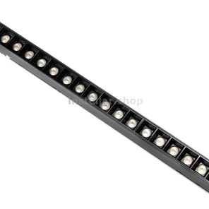 Светильник линейный прямой линзованный для встраиваемого магнитного шинопровода, L331*W22*H25, 18W, DC48V, 4000K, instellar