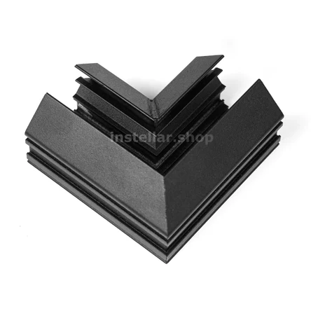 Угол 90 градусов для встраиваемого магнитного шинопровода под гарпунную систему с верхней маскирующей вставкой, instellar