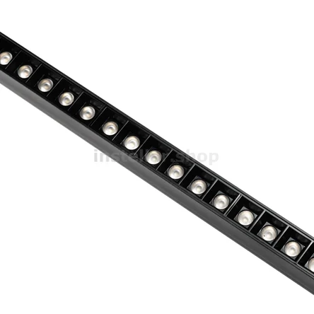 Светильник линейный прямой линзованный для встраиваемого магнитного шинопровода, L547*W22*H25, 30W, DC48V, 4000K, instellar