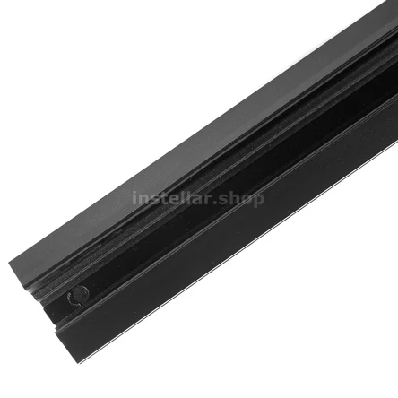 Встраиваемый магнитный шинопровод под гарпунную систему 2 метра черный (с боковыми маскирующими вставками и торцевыми заглушками), DC48V, instellar