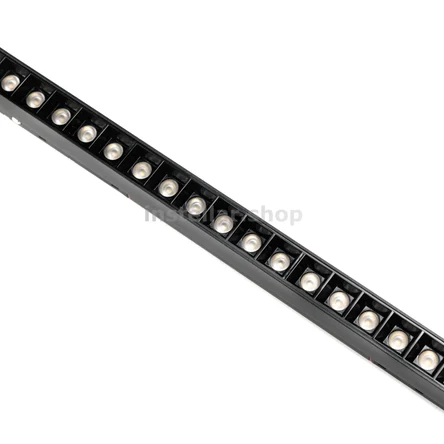 Светильник линейный прямой линзованный для встраиваемого магнитного шинопровода, L331*W22*H25, 18W, DC48V, 4000K, instellar