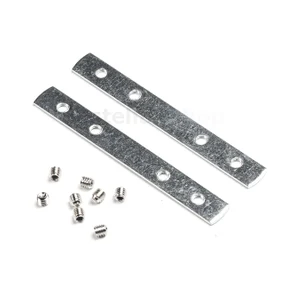 Соединитель профиля прямой для встраиваемого магнитного шинопровода под гарпунную систему с боковыми маскирующими вставками и заглушками, instellar