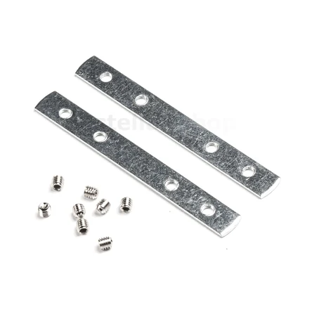 Соединитель профиля прямой для встраиваемого магнитного шинопровода под гарпунную систему с боковыми маскирующими вставками и заглушками, instellar